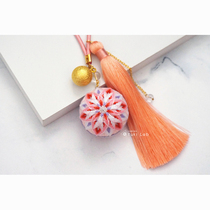Two pieces of junior chrysanthemum summer hand ball DIY material bag and wind pendant car hanging bag hanging