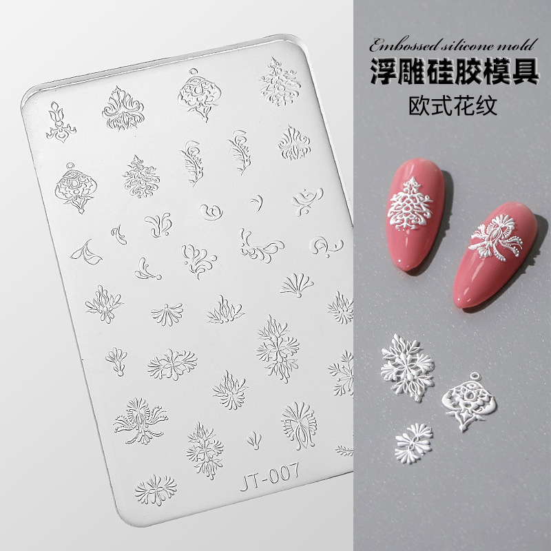 European-Style Pattern Nail Art Stereo Relief Silicone Mold 3D Jewelry Mold DIY Noble Totem Nail Decoration European-Style Pattern Nail Art Stereo Relief Silicone Mold 3D Jewelry Mold DIY Noble Totem Nail Decoration