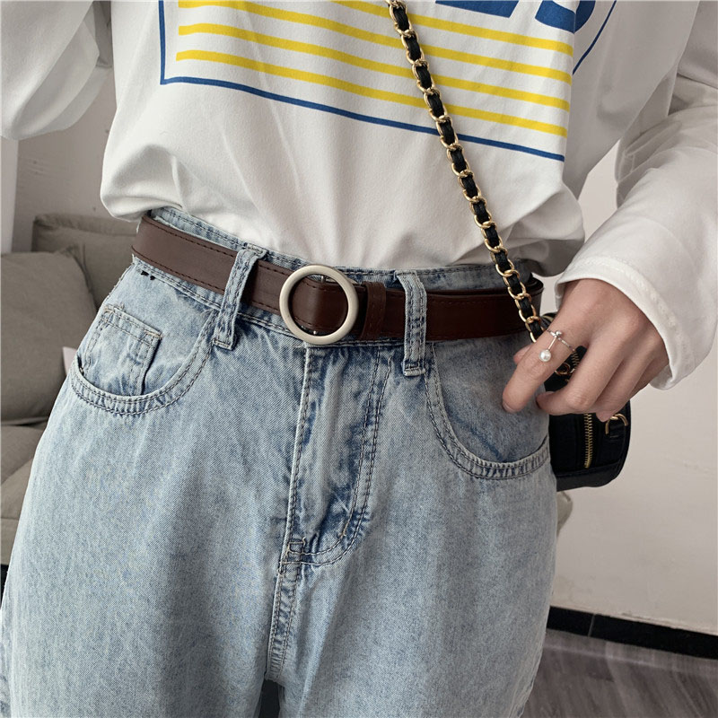 Simple Wild Korean Fashion Black Jeans Belt display picture 20