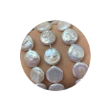 Натуральные белые монеты из жемчуга, бусины, 17mm