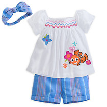 (DISNEY US buy back) spot Nemo Submarine finals baby baby short-sleeved shorts hair band
