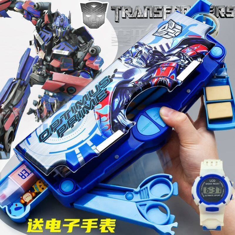 Transformers Pencil Case Multifunction Handsome LEAD PENCIL CASE PENCIL CASE BOY BOY BOY BOY ELEMENTARY SCHOOL PUPILS FIRST GRADE THREE