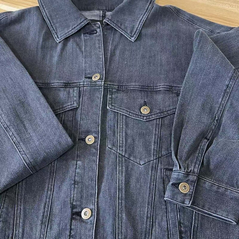 26Th Autumn New Collection: Lapel Single-Breasted Denim Short Jacket for Women 26Th Autumn New Collection: Lapel Single-Breasted Denim Short Jacket for Women