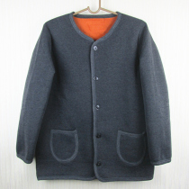 Elderly mens warm blouse cardiovert cardiovert and inside and outside wearing needle-knitted sweatshirt Jersey Grandpas Grandfathers buttoned cotton clothes