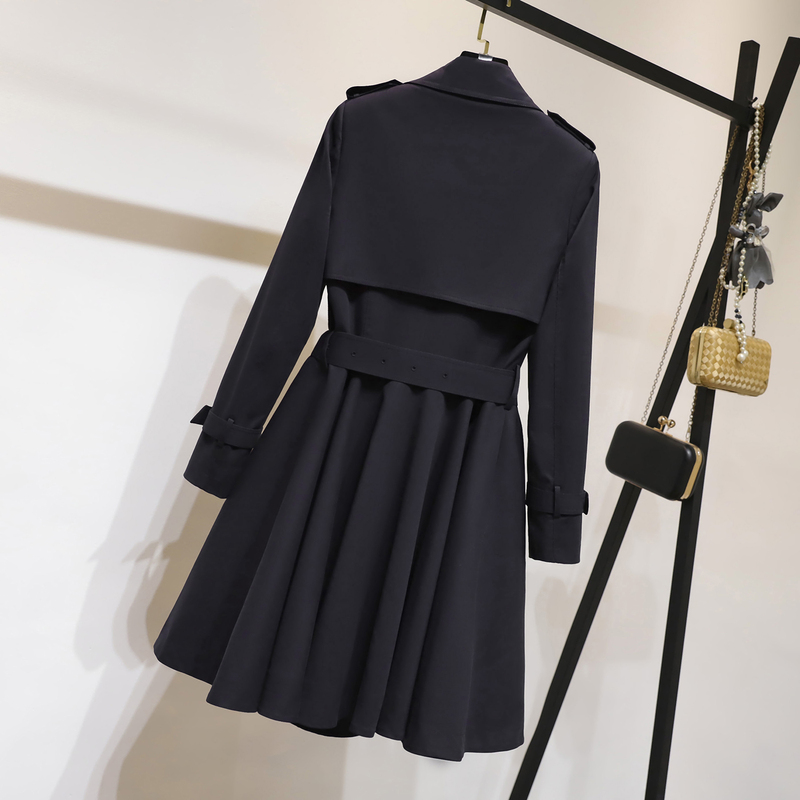 Women's Trench Coat 2026 New Slim-Fit Spring and Autumn Coat with a Stylish Design, Trench Dress, Autumn Wear, Mid-Length with a Draping Effect