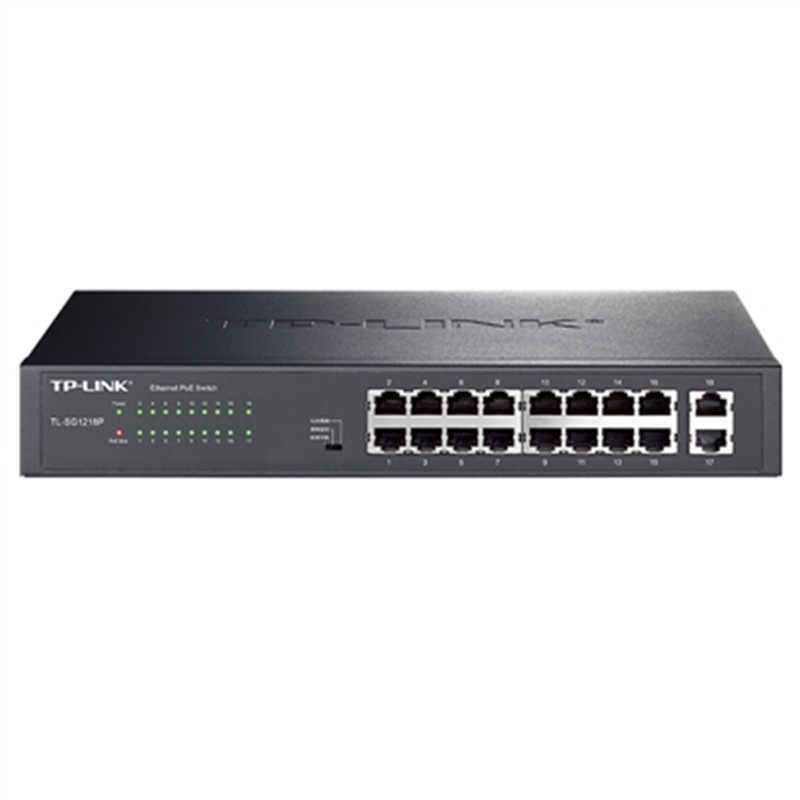 TP-LINK monitoring wireless AP power supply TL-SG1218P 16-port Gigabit PoE switch 48V standard POE