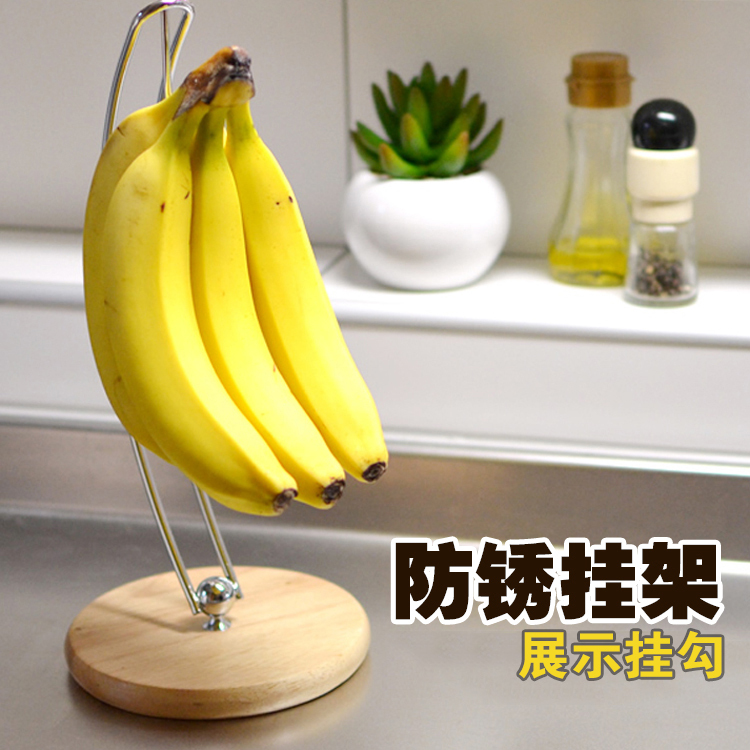 Home Kitchen Hanging Rack, Banana Rack, Multi-Functional Hook Storage Rack, Iron Fruit Creative Stand, Rust-Proof