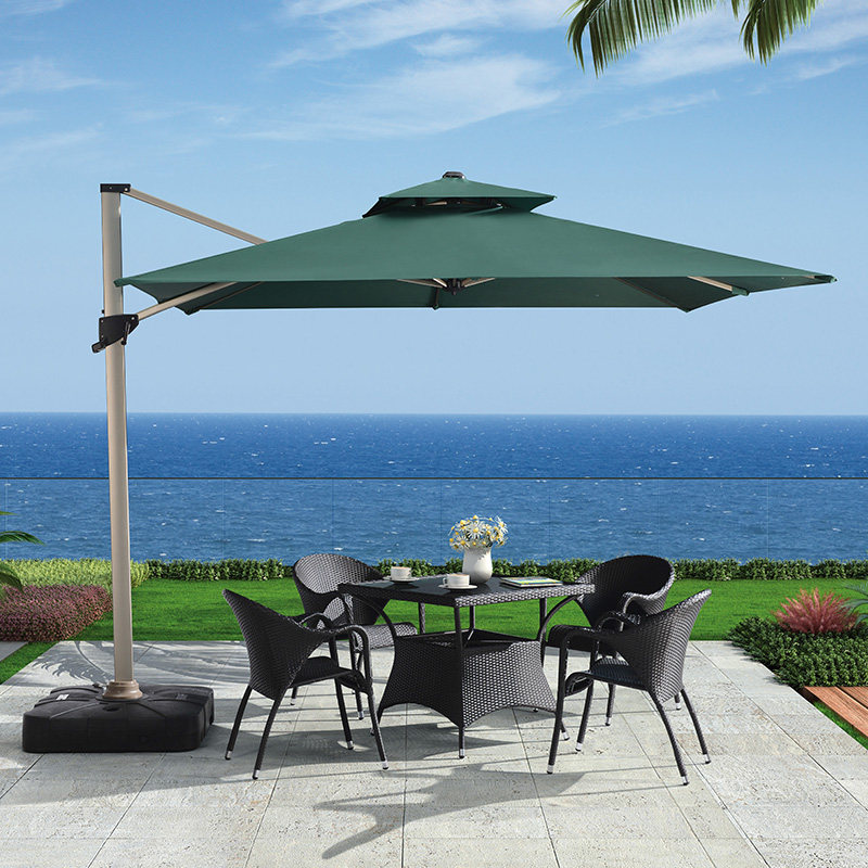 Outdoor leisure umbrellas courtyard garden umbrellas balcony square Roman umbrellas B&B backyard rotatable umbrellas