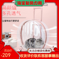 Motorcycle pet manufacturers directly supply pet cat bags trolley cases transparent cat bags portable cat portable transparent flight cases when going out