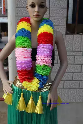 Encrypted enlarged flower pieces encrypted Garland sports dance hula dance award props wreath chest ring neck ring