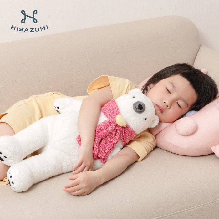 Cute white bear parent-child plush pillow toy large doll doll girl doll Tanabata gift for girlfriend