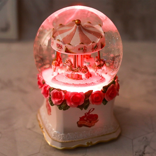 Крутящаяся музыкальная шкатулка, bluetooth, свадебный подарок