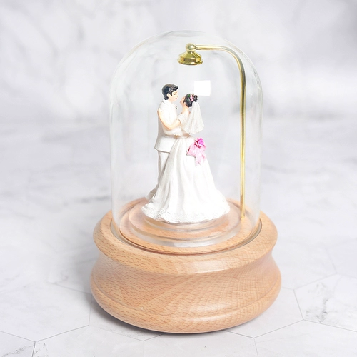 Крутящаяся деревянная детская музыкальная шкатулка на день Святого Валентина, креативный подарок, подарок на день рождения