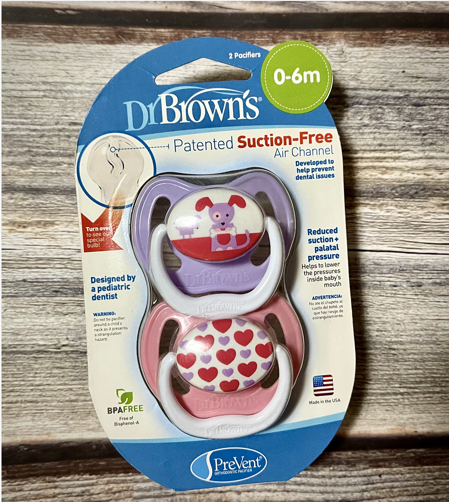 CC USA FLUSH Brown Dr. Brown Silicone Pacifier Pacifier Baby Pacifier (flat head)