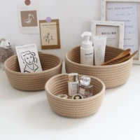 Настольная корзина для хранения, плетеная коробочка для хранения, DIY