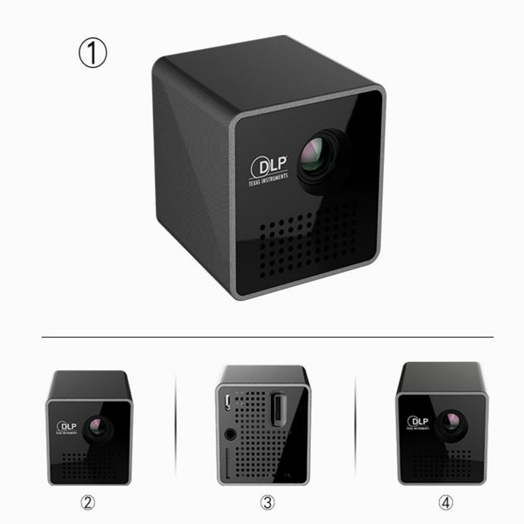 Máy chiếu HD mini P1 Máy chiếu DLP không dây mini cầm tay tại nhà Máy chiếu phim HD - Máy chiếu