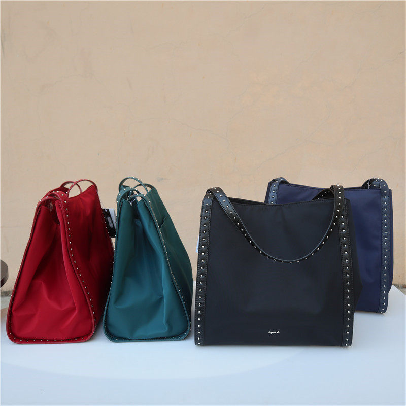 agb rivet large-capacity shopping bag deformed bag commuter casual one-shoulder hand-held ab women's bag - Taobao