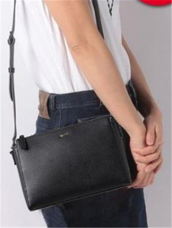 2020 new ab cowhide one-shoulder messenger women's bag simple and versatile light and easy to care small b women's bag