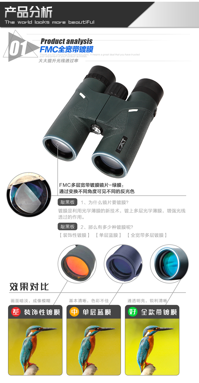 BOSMA Boguan Silver Tiger 2 thế hệ HD Ánh sáng ban đêm tầm nhìn thấp - Kính viễn vọng / Kính / Kính ngoài trời mua kính viễn vọng