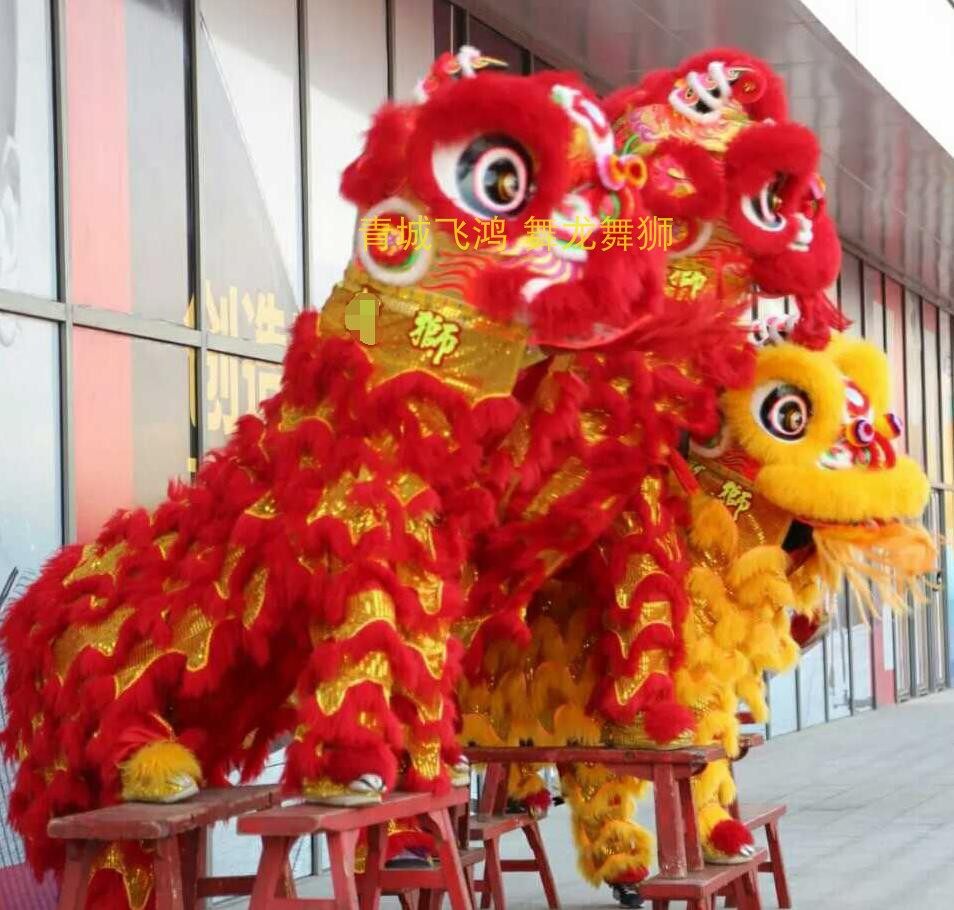 🔥精品红白狮头,广东醒狮,成人狮必备神器,舞出你的威风🔥-其他-淘宝百科网