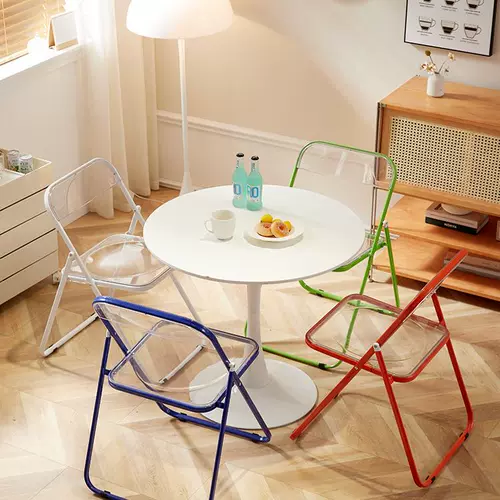Прозрачный складной стул, акриловый обеденный стул, интернет-знаменитости, магазин чая с молоком, кресло для отдыха, фотостул для магазина одежды, табурет для макияжа