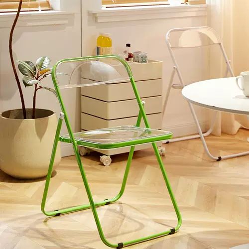 Прозрачный складной стул, акриловый обеденный стул, интернет-знаменитости, магазин чая с молоком, кресло для отдыха, фотостул для магазина одежды, табурет для макияжа