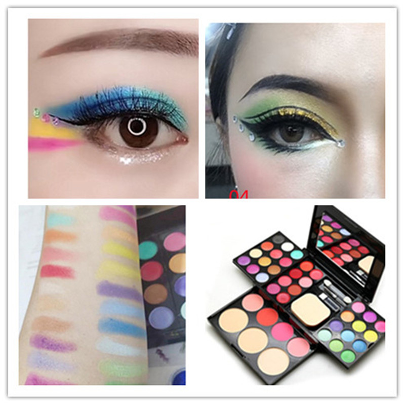 Children's stage makeup set box pearl flash powder eye shadow blush powder cake kindergarten 61 performance beginners practice