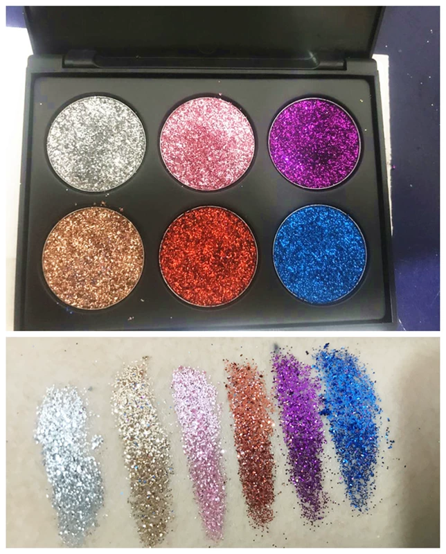 Chương trình mẫu giáo Super Flash sáng mắt Crystal Eye Shadow cho trẻ em Trang điểm sân khấu Ngọc trai Flash Powder Không độc hại Trang điểm khiêu vũ Latin - Bóng mắt