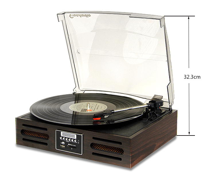 Máy ghi âm Lp vinyl máy ghi âm retro cổ máy ghi âm cổ điển Bluetooth U đĩa radio - Máy hát 	máy nghe nhạc đĩa than mini