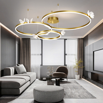 Modern light luxury butterfly living room ceiling lamp 2021 new simple dining room atmosphere Nordic crystal chandelier