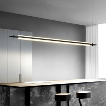 Italian minimalist restaurant chandelier designer Nordic modern minimalist dining table bar lamp office long chandelier