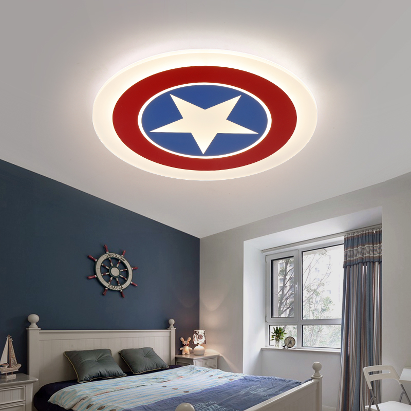 Captain America Children's room lamp Ceiling lamp Simple modern boy bedroom lamp Nordic American Cartoon room lamp