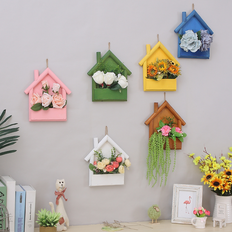 American country retro color small house living room wall decoration wall hanging shelf partition wall decoration wall decoration wall decoration