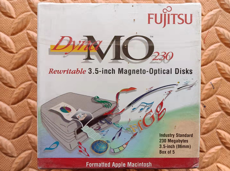FUJITSU MO 230 3 5-inch MO disk (one pack of five units for sale)