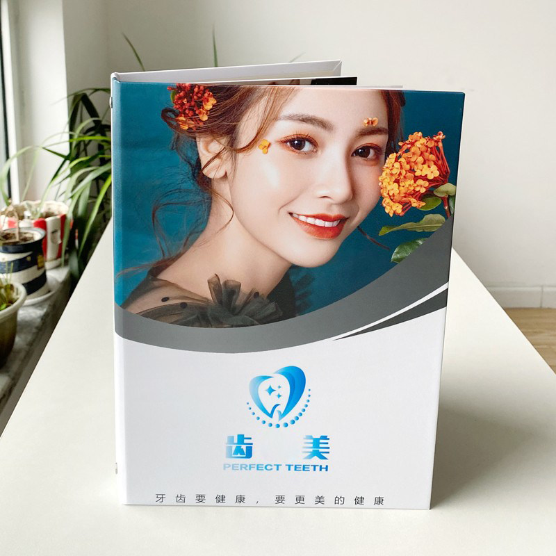 Custom loose-leaf tooth shaping whitening veneered whitening veneered price table medenture resin full ceramic picture book Oral medical price Book