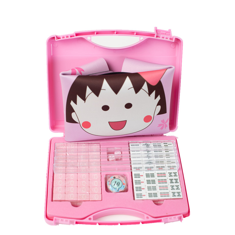 Home Mini Dormitory Tours Small web Red Cartoon Portable mahjong Tile Shake the same Friend Gift