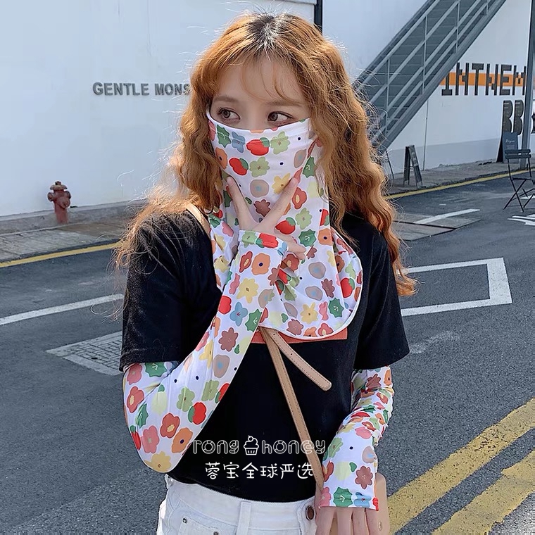 Japan gp sunscreen Veil Mask Ice silk face mask Face Guard Neck Sleeves Summer Anti UV Tide