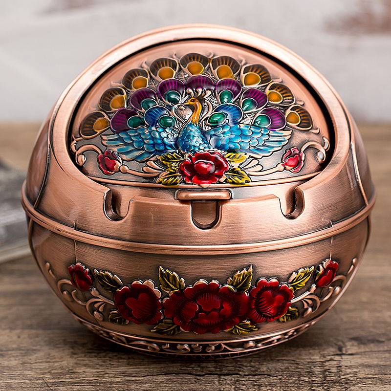 Covered Tobacco Ashtray Creative Personality Trend Home 2021 Living room headboard Anti-fly ash Smell Light Extravagant and Smoke Cylinders