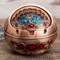 Covered ashtray creative personality trend household 2021 living room bedside anti-fly ash anti-taste light luxury anti-drop ashtray