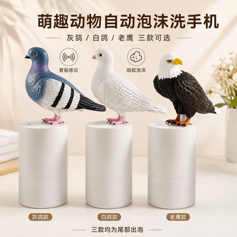 Pigeon Automatic Sensor Foam Hand Sanitizer Dispenser Creative Funny Smart Bathroom Toilet Household Pigeon Hand Sanitizer Machine Pigeon Automatic Sensor Foam Hand Sanitizer Dispenser Creative Funny Smart Bathroom Toilet Household Pigeon Hand Sanitizer Machine