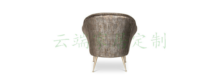 Ghế sô cô la Rose Chân kim loại Bầu không khí cao cấp Bắc Mỹ thiết kế ghế bành - Đồ nội thất thiết kế ghế mây tròn