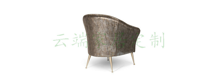 Ghế sô cô la Rose Chân kim loại Bầu không khí cao cấp Bắc Mỹ thiết kế ghế bành - Đồ nội thất thiết kế ghế mây tròn