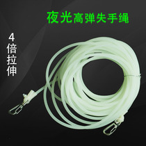 Night Bright Light Solid Fishing Rubber Band Slip Fish Stopper Rope High Elastic Flex Release Rod Rope Rebound Anti-Escape Rope