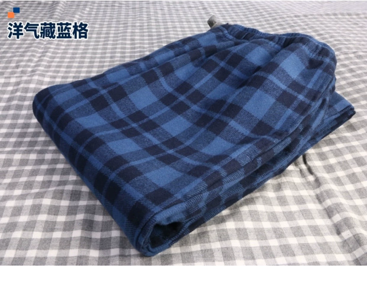 Kích thước lớn cotton mùa đông cộng với phân bón tăng quần ngủ nhung dày nhà nam quần nhà quần cotton thoải mái