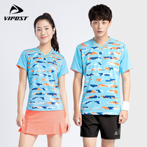 Sportswear outdoor badminton clothes Mens and womens short-sleeved t-shirt summer breathable quick-drying loose training sweatshirt top