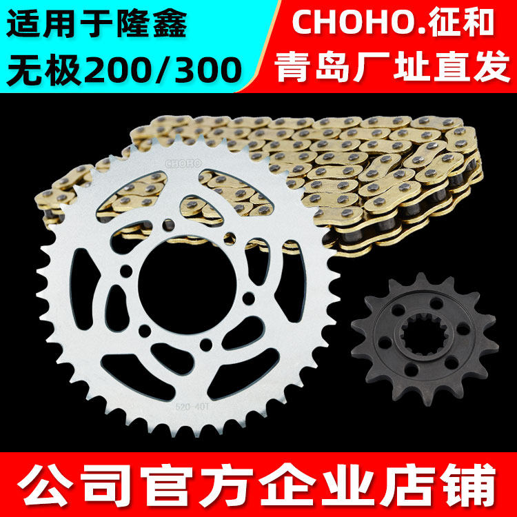 Suitable for Loncin Infinity 200R300RR AC GY DS motorcycle signs and silent oil seal chain disc wheels