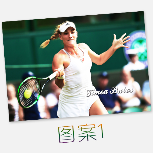 Gbagbo's Timea Babos WTA Tennis Write a True Signature Poster★5 Yuan 1 Zhang I Love Tennis Club