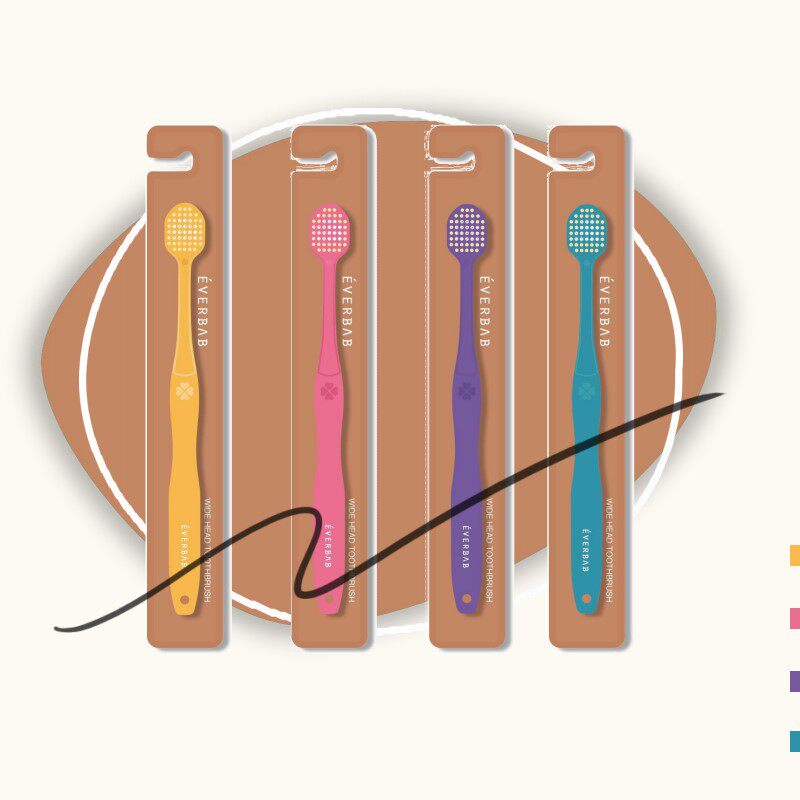 Ugly but super easy to use everbab colorful soft hair wide toothbrush shot 5