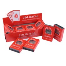 Plastic brand JDLROYAL Jin Dongle plastic brand 25 Silk new material foreign trade plastic playing cards (red and black)