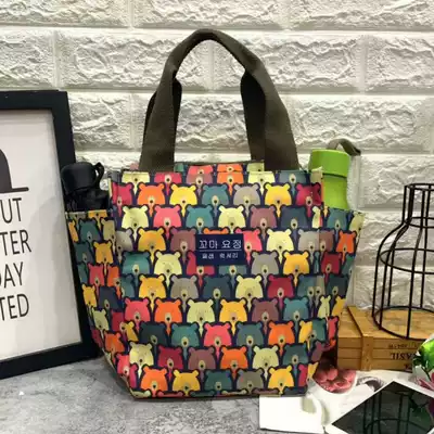 New waterproof fabric bento bag Large capacity bento with tote bag Mother bag with baby bag Student with rice bag